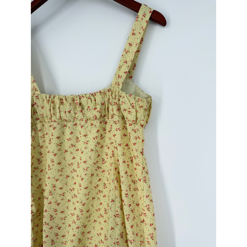 Princess Polly Women's Dress 10 Milkmaid Coquette Butter Yellow Cottagecore Y2K - Picture 10 of 14